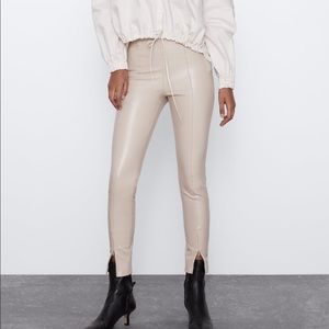Zara faux leggings size m